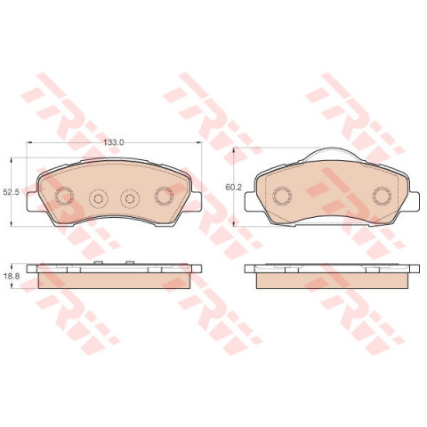 ÖN BALATA CITROEN C-ELYSEE 1.2 VTI-1.6 VTI-1.6 HDI 12=> P301 1.2 VTI-1.6 VTI-1.6 HDI 12=>